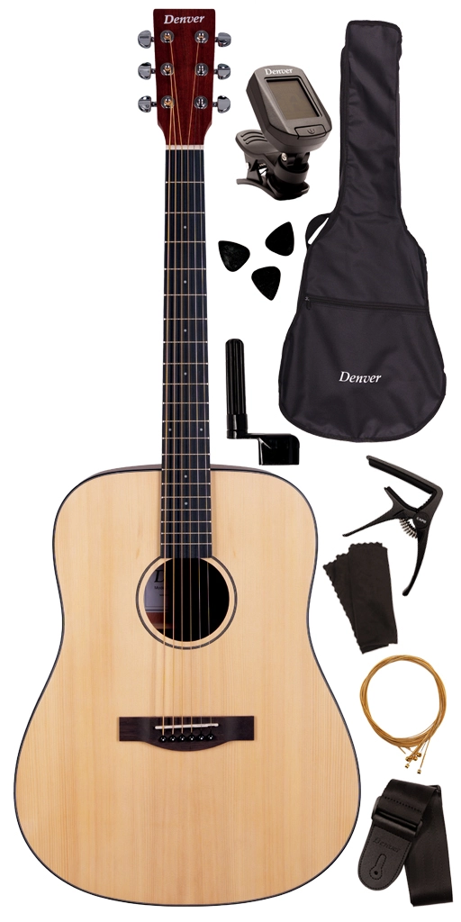 image 1 DEN-ACOUS-KIT Acoustic Guitar Starter Kit